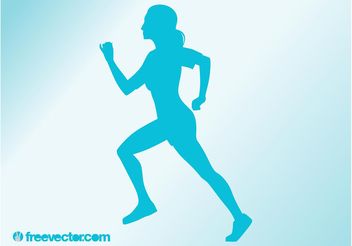 Running Woman Vector - Free vector #139023