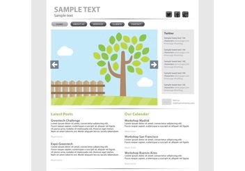 Eco Web Page Vector Template - Free vector #139823
