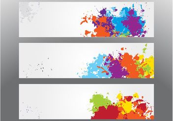 Colorful Splatter Banners - vector gratuit #139913 
