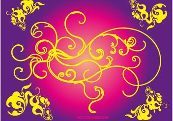 Floral Vector Swirls - vector gratuit #140013 