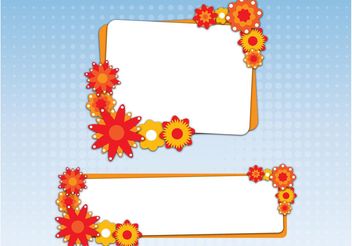 Autumn Floral Banners - Kostenloses vector #140533