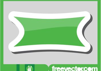 Green Banner Sticker - vector gratuit #140733 