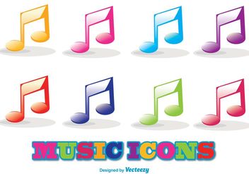 Vector Music Icon Set - Free vector #141263