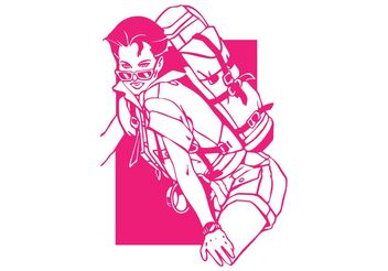 Sexy Hiking Woman - Free vector #141373
