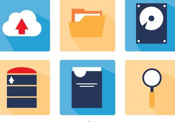 Big Data Square Icons Vector Pack - vector #141713 gratis