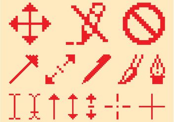 Pixelated Icon Set - бесплатный vector #141953