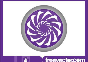 Round Floral Logo - Free vector #142153