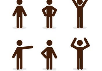 Stick Figure Icons Pack - Free vector #142423