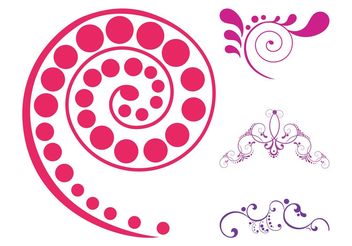 Abstract Floral Scrolls - Free vector #143373