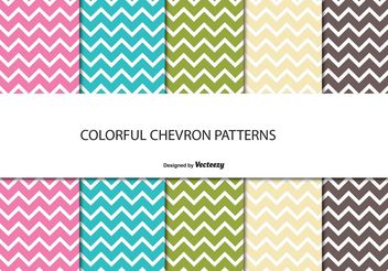 Chevron Pattern Set - vector gratuit #144113 