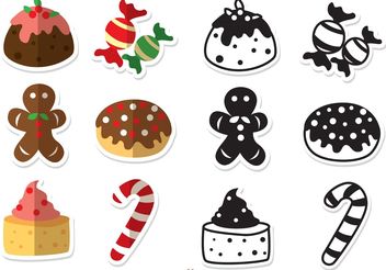 Christmas Desserts Vectors Pack - vector gratuit #144893 