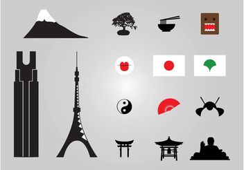 Japanese Icons - Free vector #145183
