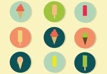 Vector Ice Cream Icons - Free vector #147033