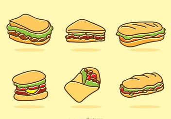 Fast Food Icons Vector - vector gratuit #147053 