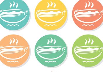 Colorful Pan Icons Vector Pack - бесплатный vector #147223