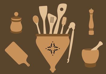 Classic Wooden Spoons - Free vector #147313