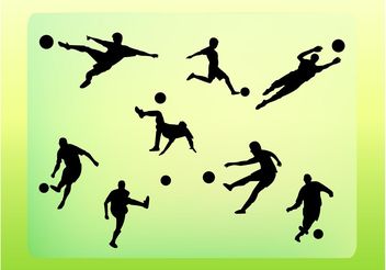 Soccer Vector Silhouettes - Free vector #148123