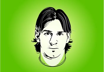 Lionel Messi Portrait - vector gratuit #148423 