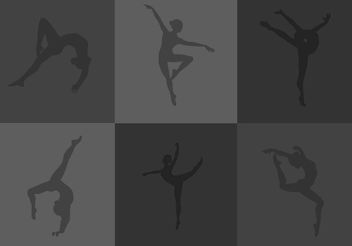 Gymnast Silhouette - vector gratuit #148613 