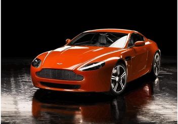 Red Aston Martin Vantage - vector #148953 gratis