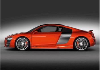 Orange Audi R8 - vector #148963 gratis