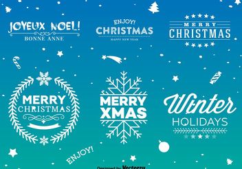 Christmas Type Signs - vector gratuit #149273 
