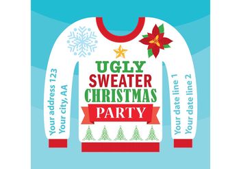 Ugly Christmas Sweater Card - Free vector #149313