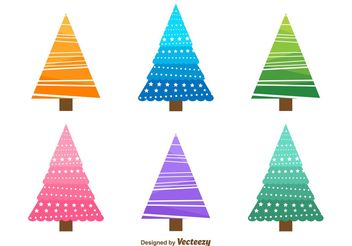 Christmas Tree Doodles - Free vector #149363