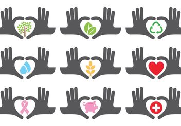 Helping Hands Icons - Free vector #149653
