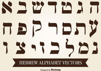 Hebrew Alphabet Vector - vector #149663 gratis