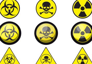 Sign of Poison Vectors - Free vector #150233