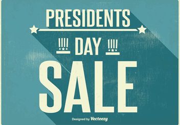 Vintage Presidents Day Sale Poster - vector gratuit #150473 