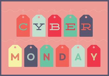 Cyber Monday Tag Template - Free vector #150623