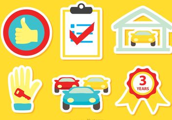 Car Dealership Icons Vector - vector gratuit #151163 