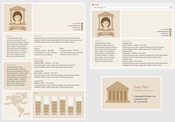Vector Curriculum Vitae for Architect - Free vector #151623