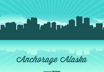 Alaska Skyline Illustration - Kostenloses vector #151893