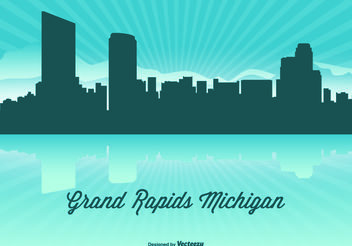Michigan Skyline Illustration - Free vector #151913
