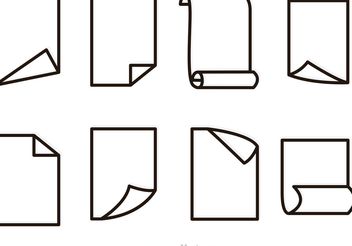 Free Vector Paper Outline Icons Set - vector #152293 gratis