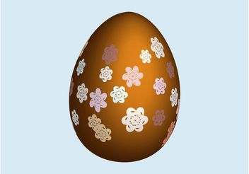 Egg With Flowers - Free vector #152643