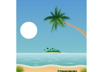 Tropical Beach Landscape - vector gratuit #152883 
