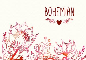 Free Bohemian Flourish Vector Illustration - Free vector #154513