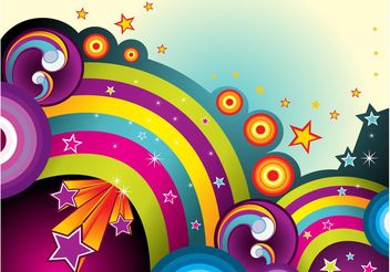 Colorful Background With Stars - vector gratuit #154973 