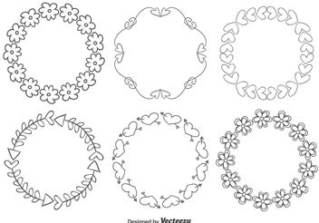 Cute Hand Drawn Style Frames - Free vector #155083