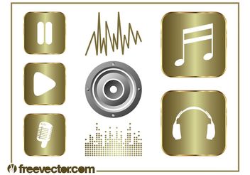 Music And Sound Graphics Set - Free vector #155643