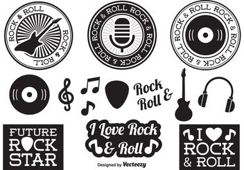 Rock and Roll Elements - vector gratuit #155883 