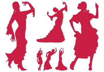 Flamenco Dancer Silhouettes - vector gratuit #156103 