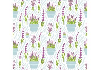 Free Lavender Flower Seamless Pattern Vector - Free vector #156963