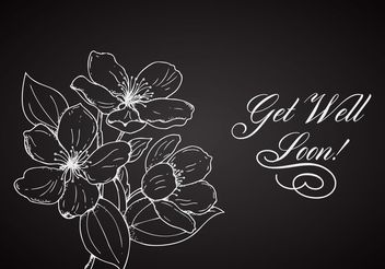 Free Flower Get Well Soon Vector Card - Free vector #157013