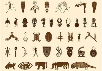 African Symbols Graphics - vector gratuit #157673 