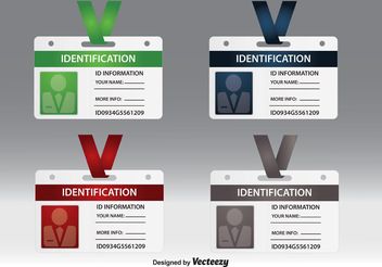 Identification Card Vectors - Kostenloses vector #158313